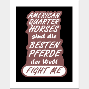 Pferderasse American Quarter Pferd Geschenk Posters and Art